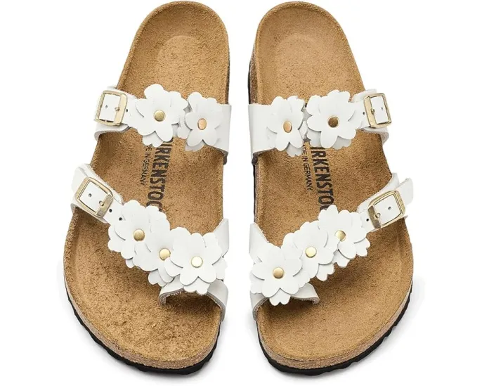 Сандалии Mayari Flowers с аппликацией цветов и пробковой стелькой от Birkenstock