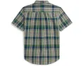 Клетчатая хлопковая рубашка Polo Ralph Lauren для детей белая