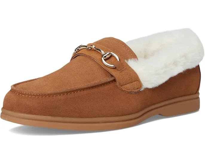 Лоферы Spring Step Laurin из замши с искусственным мехом и съемной стелькой