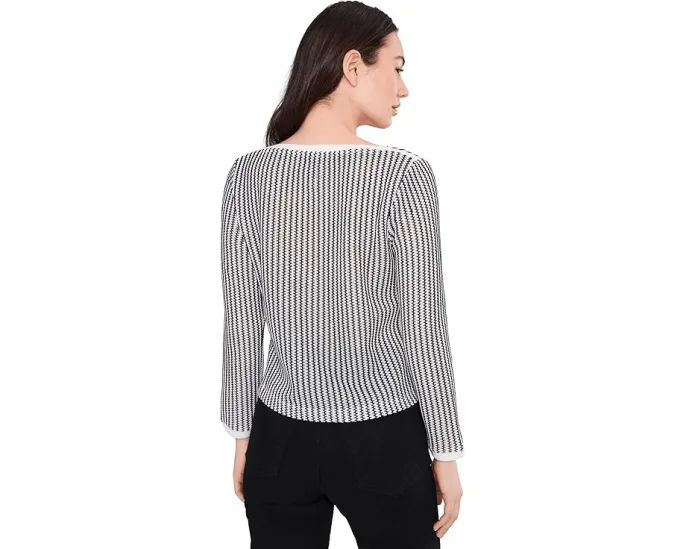 Укороченный топ NIC+ZOE с геометрическим зигзагообразным узором