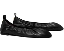 Балетки Tory Burch Eddie Ballet 2.0 с эластичным краем и кожаной стелькой