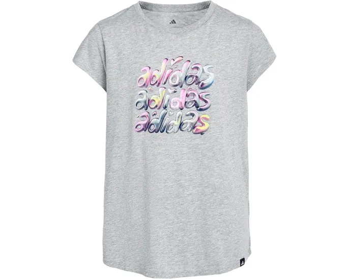 Базовая футболка adidas Kids с коротким рукавом и цветными акцентами