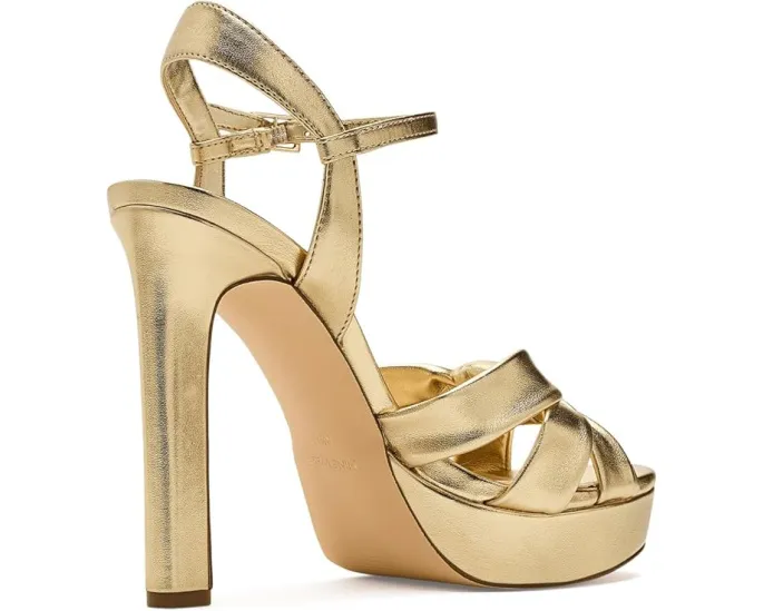 Вечерние сандалии Nine West Windee на высоком тонком каблуке с узлом и регулируемой лямкой