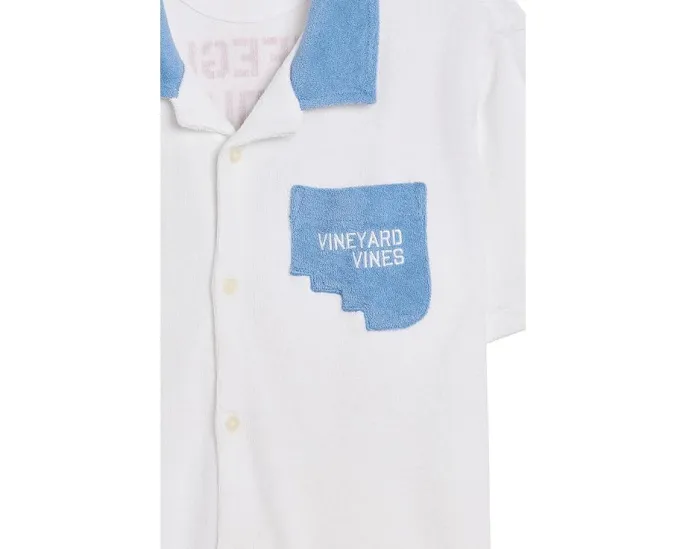 Детская рубашка поло Vineyard Vines Shark с принтом акулы