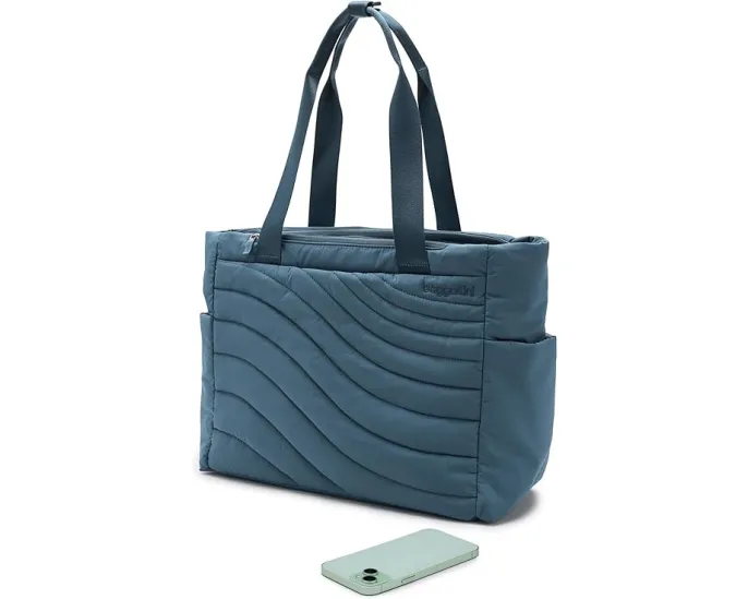 Сумка тоут Baggallini Set Wave с геометрическим узором и отделением для ноутбука