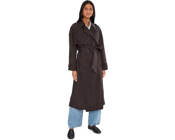 Тренч AllSaints Linnie с поясом и отложным воротником из лиоцелла