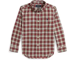 Рубашка из хлопкового поплина в клетку Polo Ralph Lauren Kids для малышей