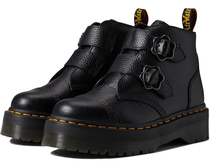 Ботинки Dr. Martens Devon Flower с цветочными ремнями и рантом Goodyear