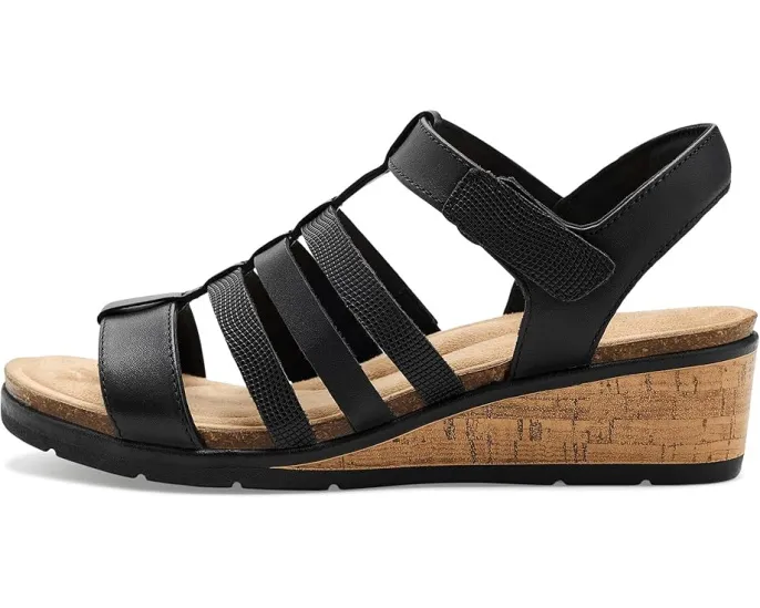 Сандалии Kacha Step Clarks на низком клине с мягкой кожей и стелькой из пенополиуретана