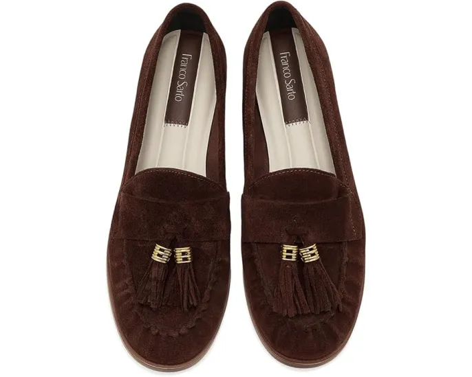 Лоферы Franco Sarto Carita с заостренным носком и кисточкой на экологичной коже