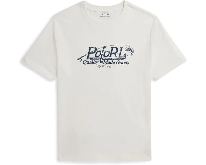 Хлопковая футболка с логотипом Polo Ralph Lauren для детей