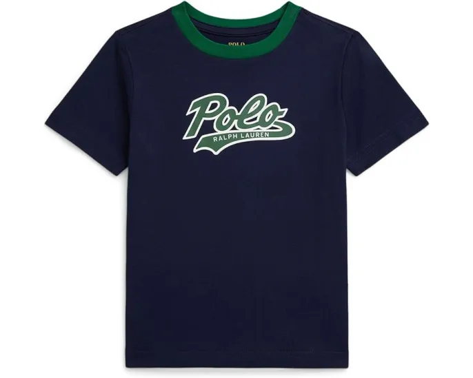 Футболка Polo Ralph Lauren Kids Logo Cotton Jersey с аппликацией