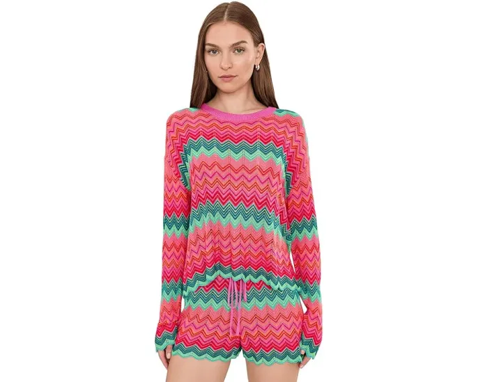 Толстовка Beach Sweater с принтом звезд и круглым вырезом
