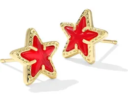 Серьги-гвоздики Cassidy от Kendra Scott в форме звезды со стеклом и перламутром