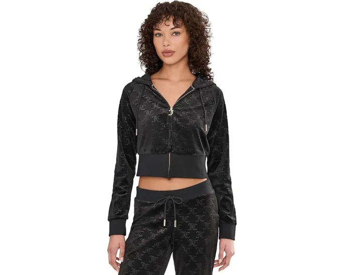 Худи Juicy Couture Corset Zip Front с вышитыми инициалами