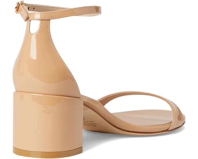Сандалии Stuart Weitzman Nudist Block 50 с массивным каблуком и регулируемым ремешком