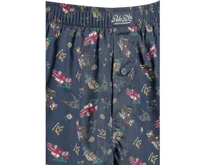 Боксеры Polo Ralph Lauren с плетением и медвежьим принтом