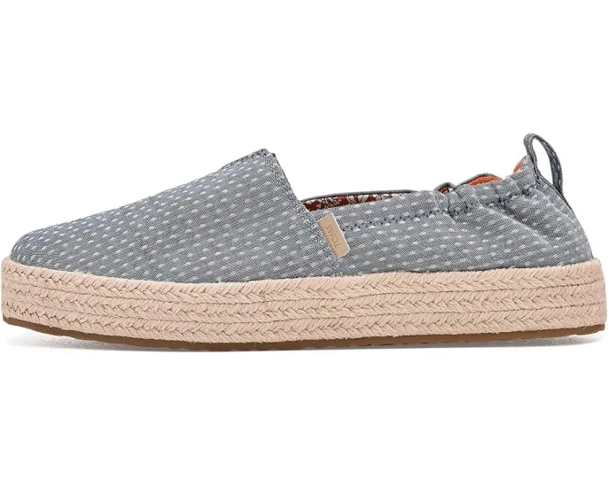 Детские балетки TOMS Valencia с платформой из джута