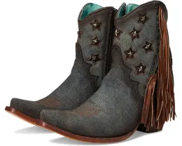 Corral Ботинки A4675 с бахромой и джинсовой вставкой на молнии