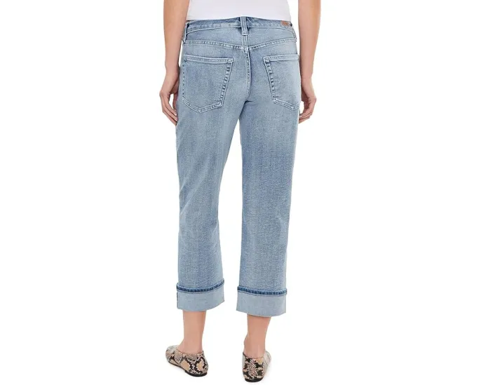 Кроп джинсы Liverpool Los Angeles 71 см в стиле girlfriend с манжетами