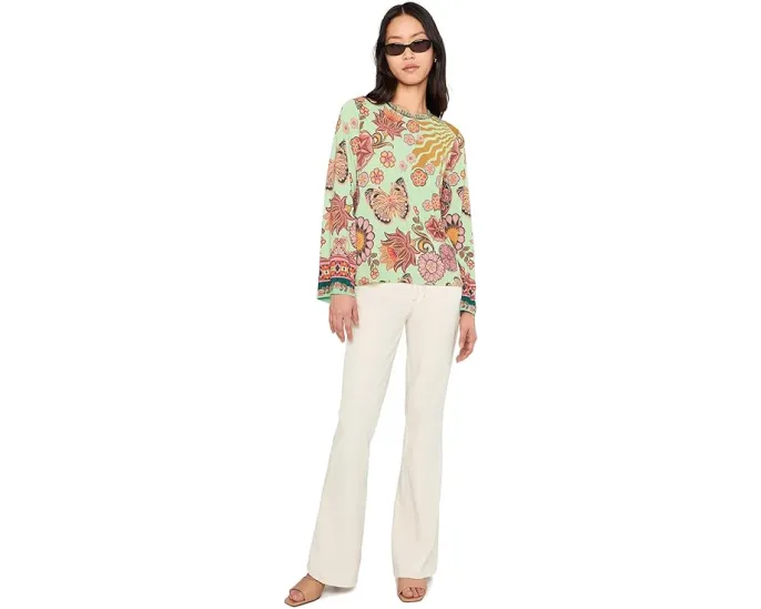 Футболка Johnny Was Janie Favorite с расклешенными рукавами и принтом