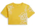 Хлопковая футболка Polo Ralph Lauren Kids свободного кроя с цветочным принтом