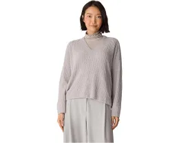 Свитер Eileen Fisher с V-образным вырезом из смесовой ткани с ворсом
