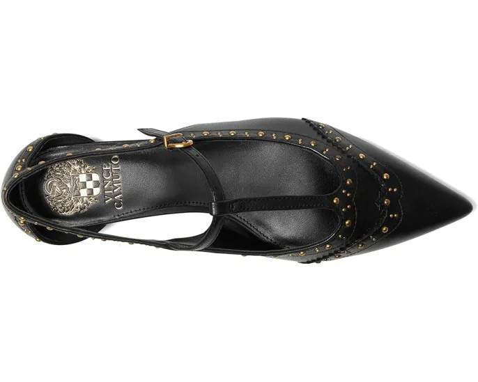 Vince Camuto Мюли Valkie на низком каблуке с Т-образным ремешком и декоративными шипами