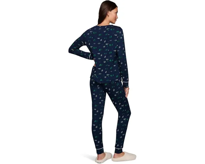 Пижамный комплект Eberjey Gisele Printed Crew из тенселя с модалом
