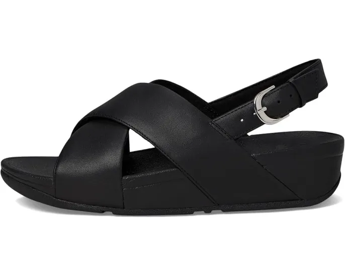 Кожаные сандалии FitFlop Lulu с перекрестными лямками и технологией Microwobbleboard