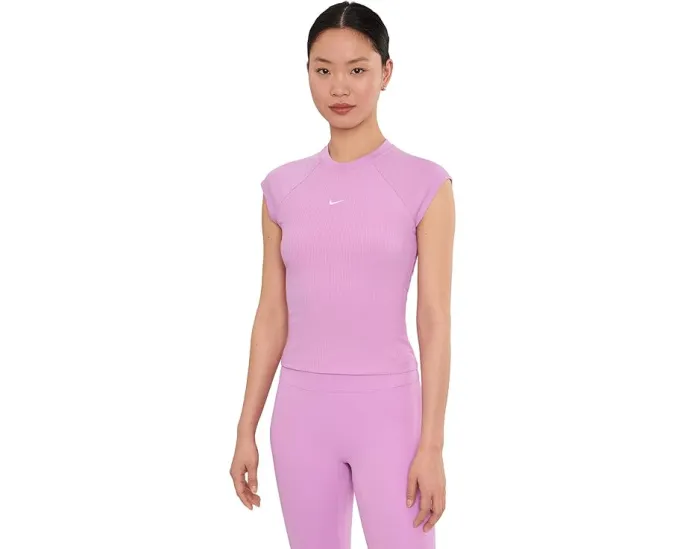 Топ Nike Sportswear Chill Knit Rib с коротким рукавом и ребристым узором