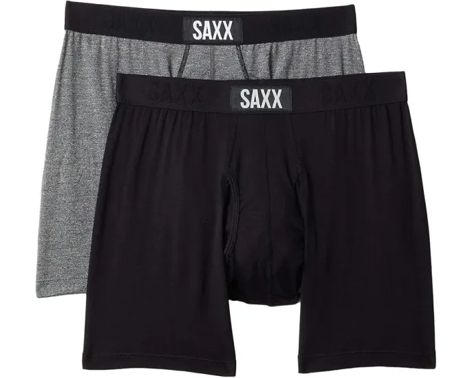 Боксеры Ultra 2-Pack SAXX UNDERWEAR черно-серые
