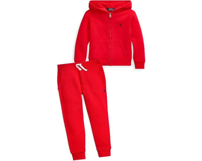 Джоггеры Polo Ralph Lauren Kids из флиса для малышей с поясом на резинке
