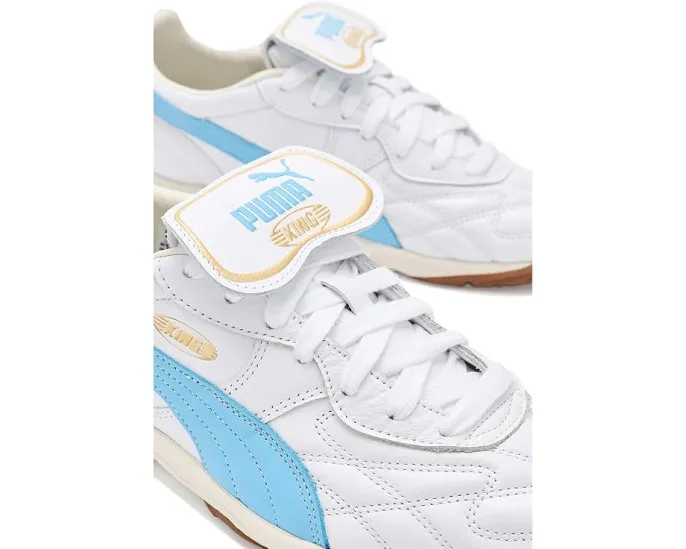 Кроссовки King Indoor от PUMA из кожи с золотым тиснением