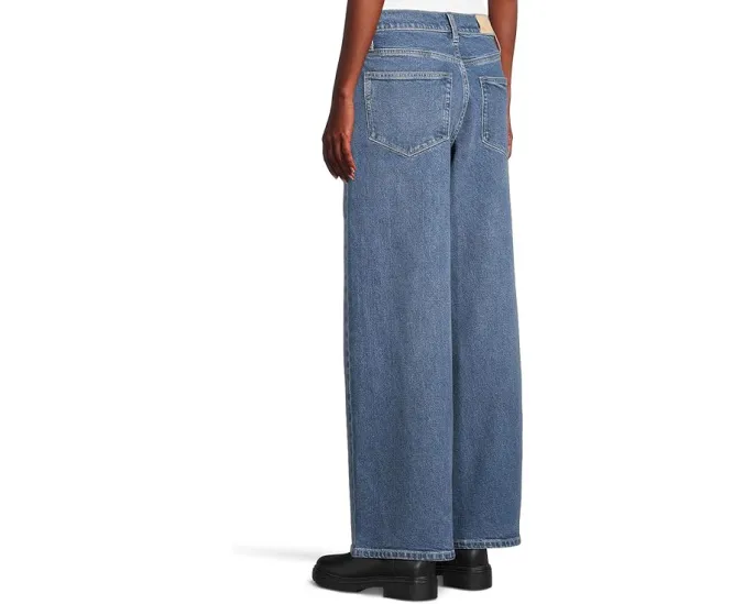 Джинсы-клеш Paige Cameron Wide Leg 31 с кокеткой и карманами как у брюк в цвете Katerina