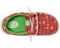 Кроссовки Wally Holiday Sweater от Hey Dude Kids с праздничным принтом и эластичными шнурками