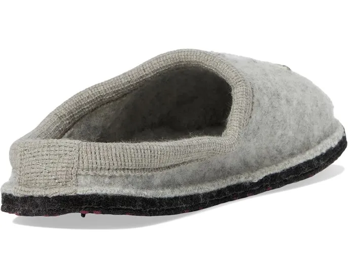 Тапочки Haflinger Katze из вареной шерсти с вышивкой