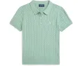 Свитер-поло из хлопка с мелким жаккардом Polo Ralph Lauren Kids для детей постарше