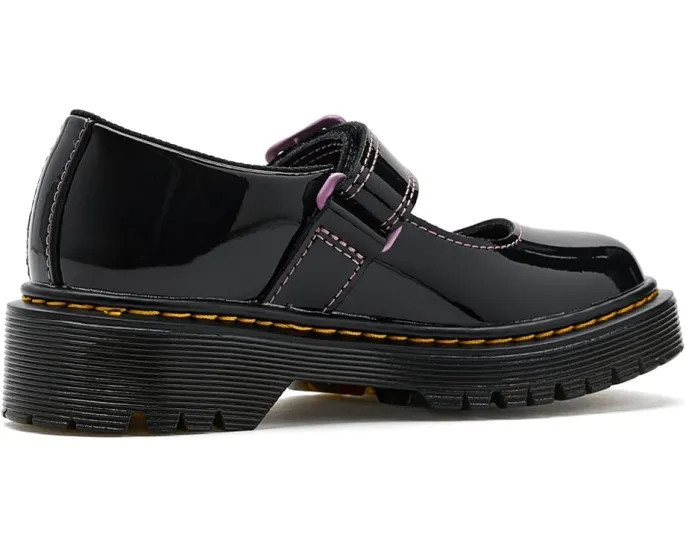 Туфли Mary Jane Dr. Martens Bex J с блестящим сердцем на массивной подошве