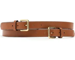 Широкий кожаный ремень Lauren Ralph Lauren с двойной пряжкой