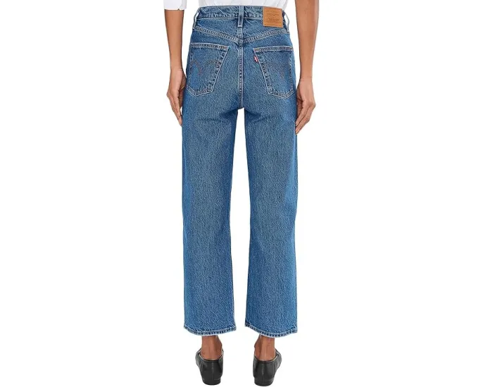 Джинсы Levi's Premium Ribcage Straight Ankle с высокой посадкой и прямыми штанинами