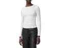 Футболка AllSaints Bec с длинным рукавом и облегающим кроем из лиоцелла