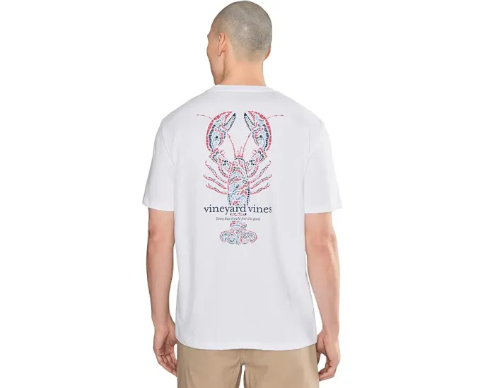 Футболка Tile Lobster с коротким рукавом и нагрудным карманом Vineyard Vines