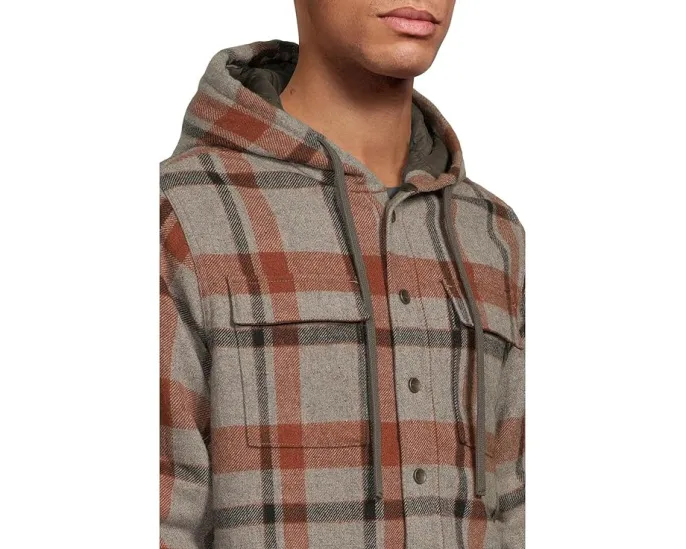 Рубашка Prana Asgard Hooded Flannel с капюшоном и накладными карманами