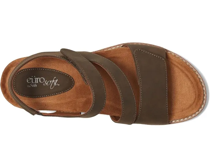 Сандалии Gibbs от EuroSoft на клиновидном каблуке с двумя ремешками