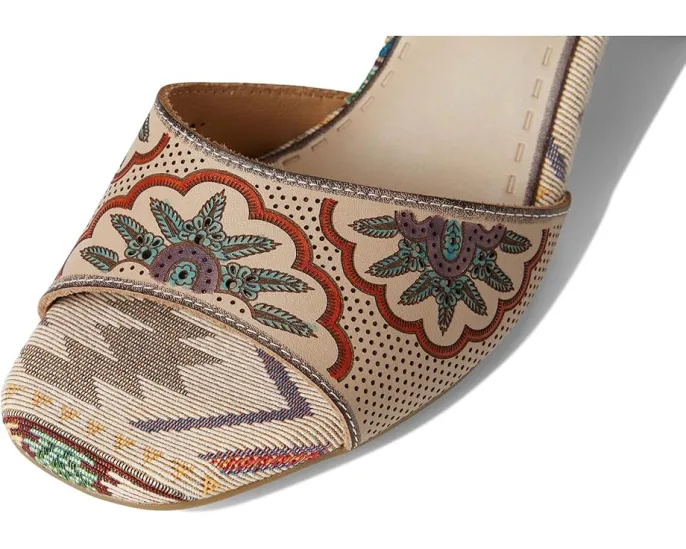 Сандалии Sassyclass с квадратным носком и ручной росписью на коже