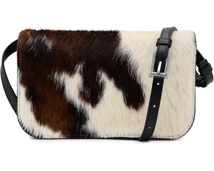 Клатч-кроссбоди AllSaints Maeve Cow из кожи с принтом под змею
