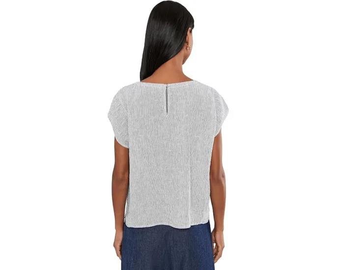Топ с воротником-каре из органического льна Eileen Fisher