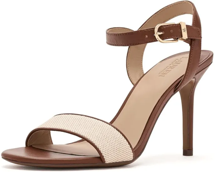 Сандалии Gwen из кожи Nappa и канваса Lauren Ralph Lauren