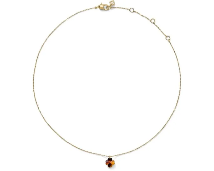 Кулон Spade Flower на цепочке с застежкой-карабином